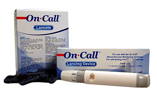 100 Sterile Lancets and Auto Lancing Device by On Call